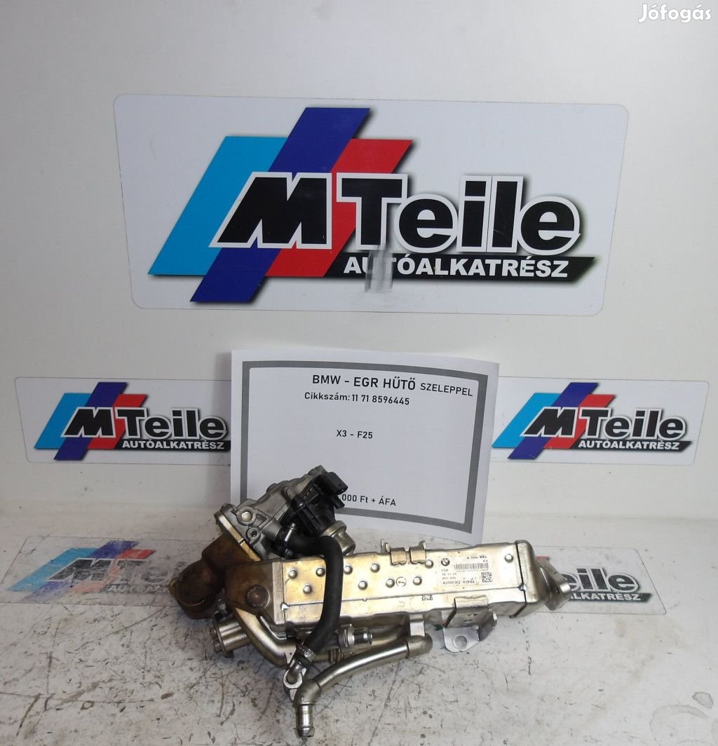 [GYÁRI BONTOTT] BMW - EGR HŰTŐ SZELEPPEL - X3 - F25  - 11 71 8596445